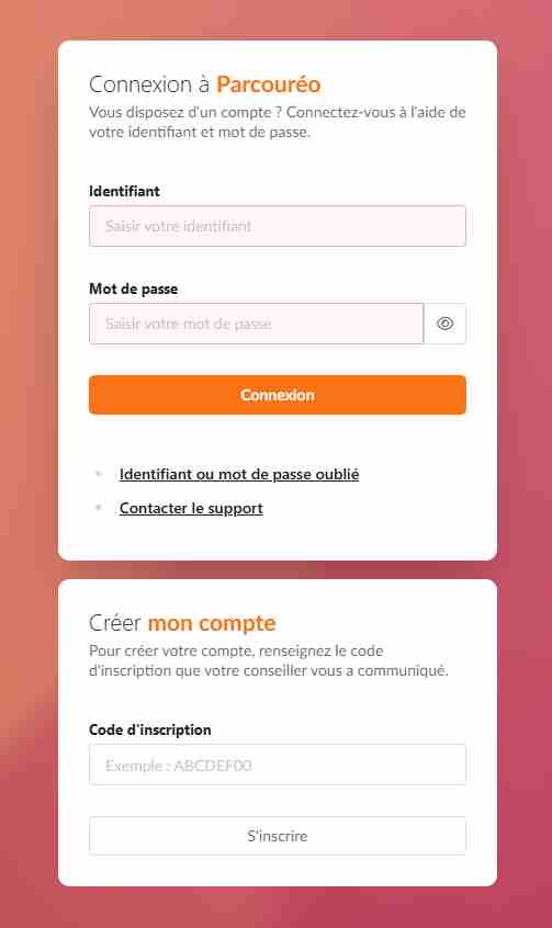 Parcoureo mon compte